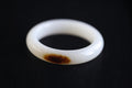 ATELIER 001 · Suet White — nephrite jade round bangle, front