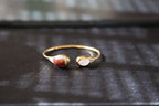 ATELIER 004 · Caramel — nephrite jade bangle, front