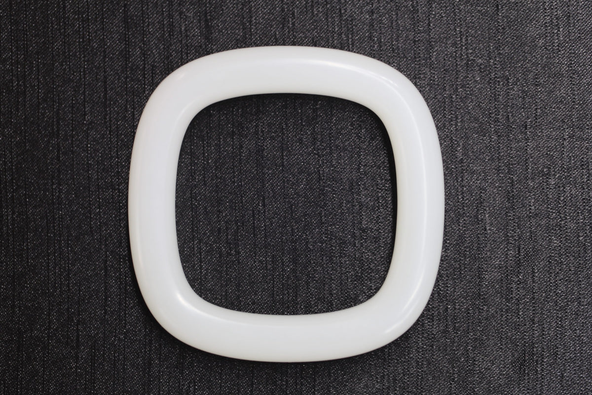 ATELIER 006 · Suet White — nephrite jade bangle, front