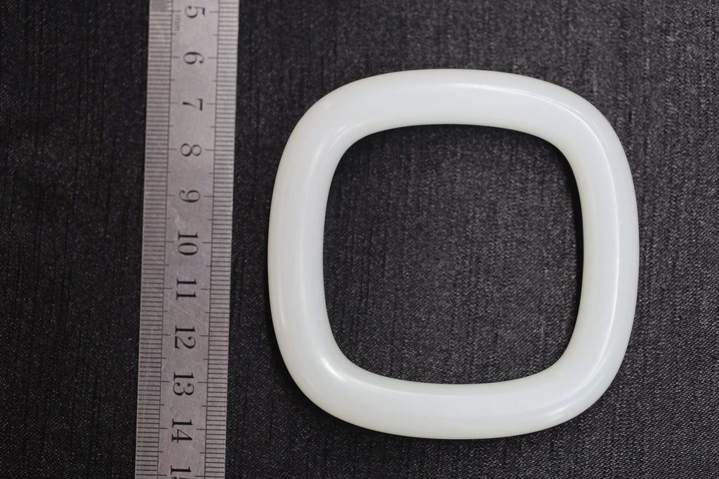 ATELIER 006 · Suet White — nephrite jade bangle, size reference