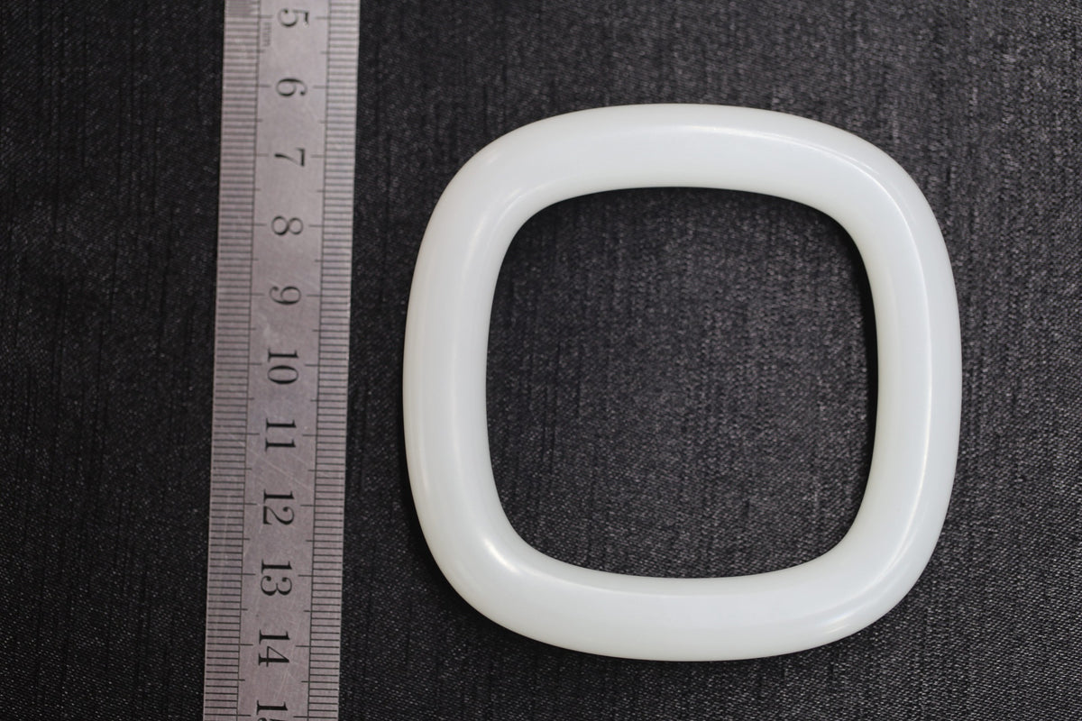 ATELIER 006 · Suet White — nephrite jade bangle, size reference