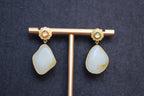 ATELIER 008 · Suet White — nephrite jade earrings, front