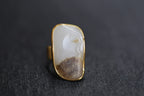 ATELIER 009 · Multi-Colour — nephrite jade ring, front