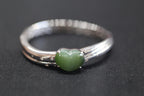 ATELIER 010 · Cat's Eye — nephrite jade bangle & ring set, bangle, front