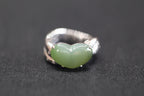 ATELIER 010 · Cat's Eye — nephrite jade bangle & ring set, ring, front