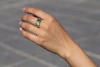 ATELIER 010 · Cat's Eye — nephrite jade bangle & ring set, ring, on the hand