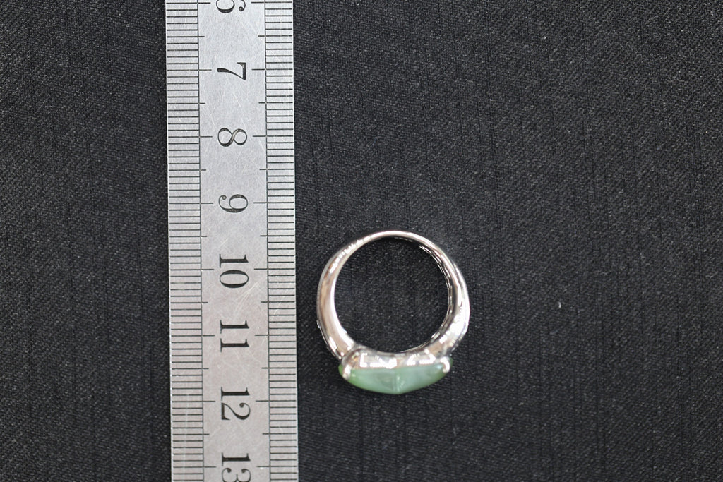 ATELIER 010 · Cat's Eye — nephrite jade bangle & ring set, ring, size reference