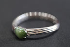 ATELIER 010 · Cat's Eye — nephrite jade bangle & ring set, bangle, side view