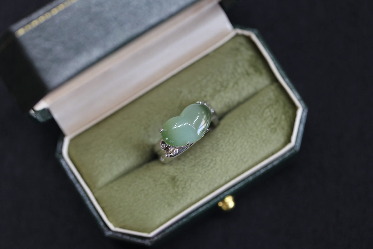 ATELIER 010 · Cat's Eye — nephrite jade bangle & ring set, ring, packaging