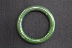 ATELIER 013 · Spinach Green — nephrite jade round bangle, alternate view
