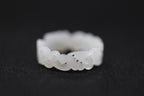 ATELIER 015 · Suet White — nephrite jade ring, front
