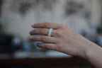 ATELIER 015 · Suet White — nephrite jade ring, on the hand