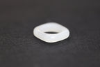 ATELIER 016 · Suet White — nephrite jade ring, front
