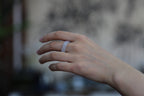ATELIER 016 · Suet White — nephrite jade ring, on the hand