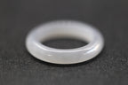 ATELIER 017 · Smoky Lilac — nephrite jade ring, close view