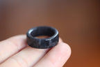ATELIER 019 · Ink Wash — nephrite jade ring, close view