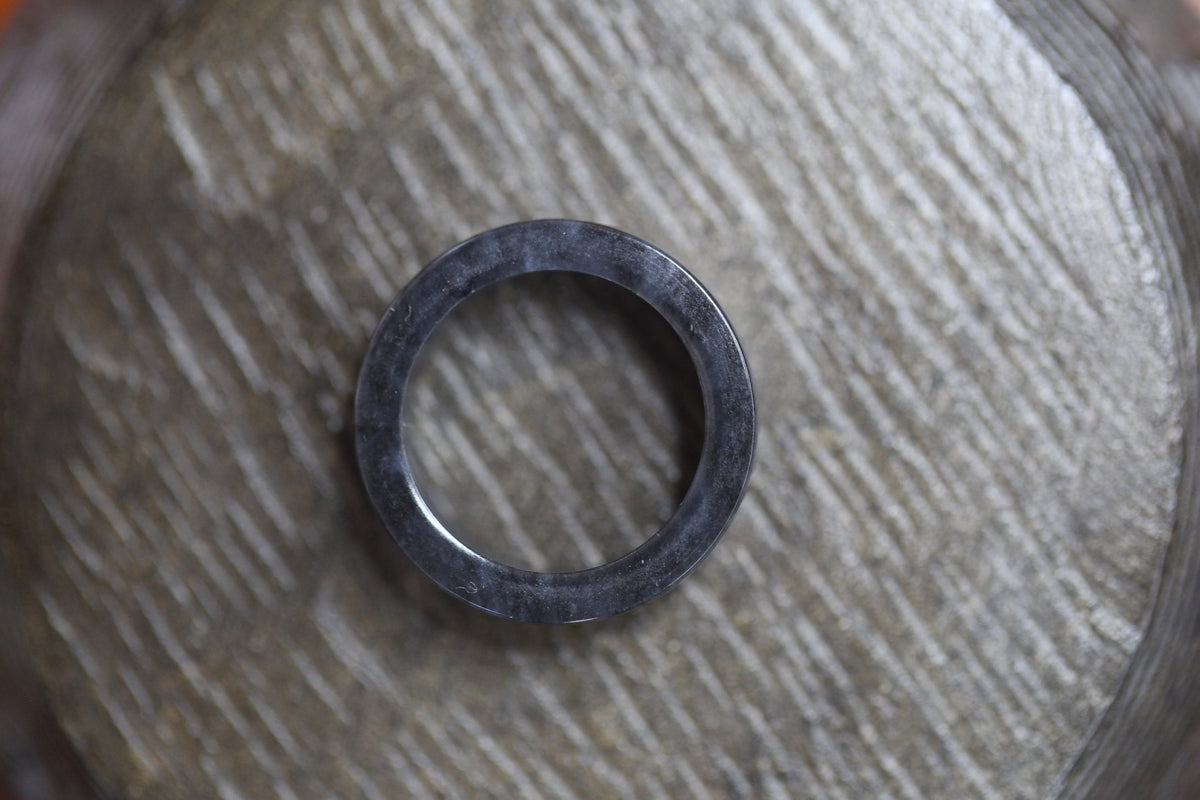 ATELIER 019 · Ink Wash — nephrite jade ring, alternate view