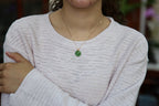 ATELIER 020 · Willow Green — nephrite jade necklace, on the model