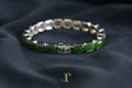 ATELIER 025 · Spinach Green — nephrite jade bracelet, front