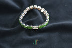 ATELIER 025 · Spinach Green — nephrite jade bracelet, top view
