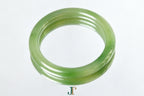 ATELIER 026 · Willow Green — nephrite jade round bangle, side view