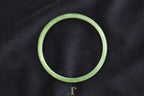 ATELIER 028 · Willow Green — nephrite jade round bangle, front