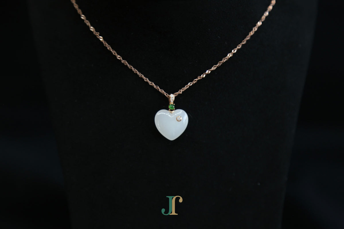 ATELIER 034 · Suet White — nephrite jade pendant, detail