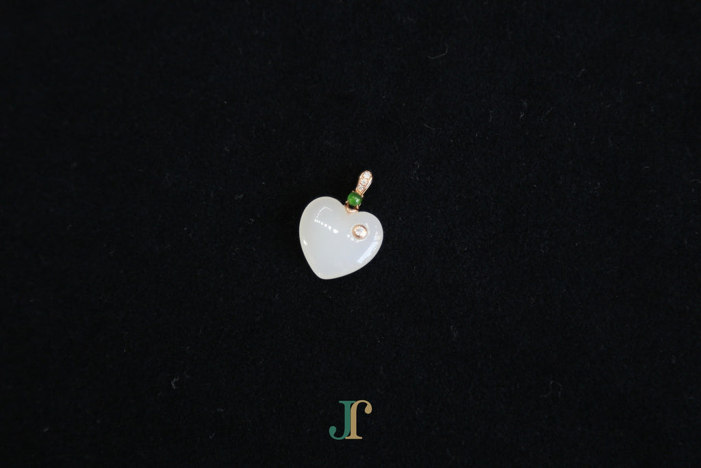 ATELIER 034 · Suet White — nephrite jade pendant, flat lay
