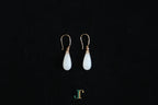 ATELIER 035 · Suet White — nephrite jade earrings, flat lay