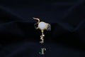 ATELIER 038 · Suet White — nephrite jade brooch, front