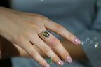 ATELIER 040 · Cat's Eye — nephrite jade ring, on the hand, second view
