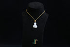 ATELIER 041 · Suet White — nephrite jade pendant, front