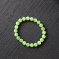 GAIA Earthy — natural nephrite jade bead bracelet, front
