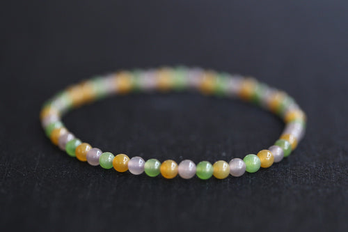 GAIA Earthy 4 · Multi-Colour — nephrite jade bead bracelet, detail