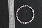 GAIA Earthy 6 · Smoky Lilac — nephrite jade bead bracelet, size reference