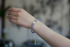 GAIA Earthy 6 Spiritual · Smoky Lilac · Heart — nephrite jade bead bracelet, worn