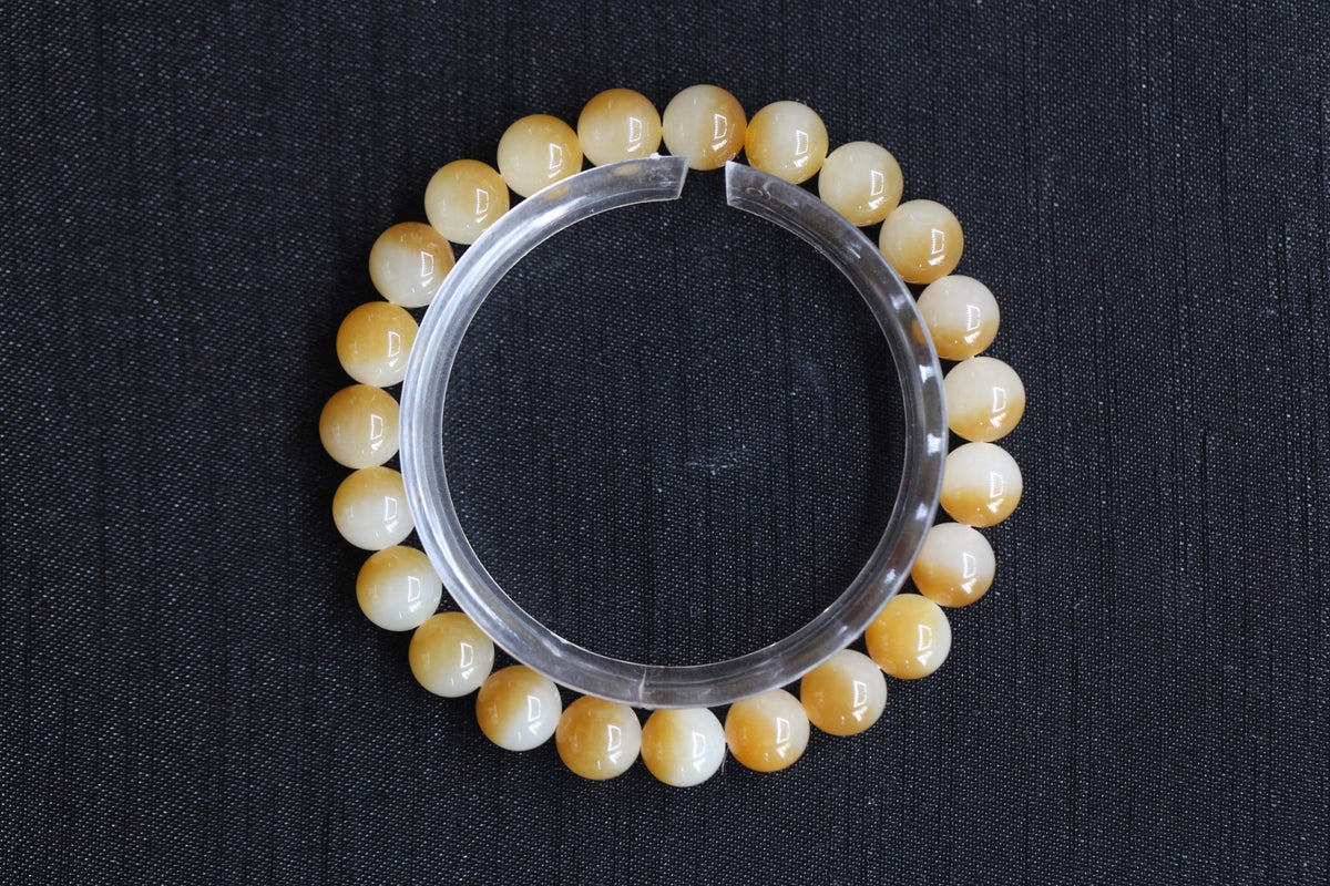 GAIA Earthy 8 · Multi-Colour 4 — nephrite jade bead bracelet, front