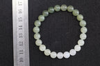 GAIA Earthy 8 · Multi-Colour 3 — nephrite jade bead bracelet, size reference