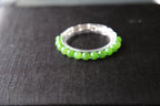 GAIA Earthy Half · Willow Green — nephrite jade bracelet, detail