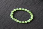 GAIA Earthy 8 · Willow Green 1 — nephrite jade bead bracelet, front