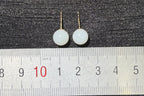 GAIA Luna 8 · Suet White — nephrite jade earrings, size reference