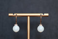 GAIA Luna 10 · Suet White — nephrite jade earrings, front