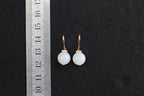 GAIA Luna 10 · Suet White — nephrite jade earrings, size reference