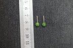 GAIA Luna 6 · Spinach Green — nephrite jade earrings, size reference