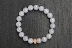 GAIA Earthy 10 · Smoky Lilac — nephrite jade bead bracelet, front