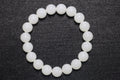 GAIA Earthy 10 · Suet White — nephrite jade bead bracelet, front
