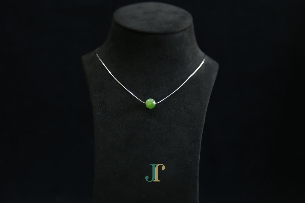 GAIA · Pure 10 — Nephrite Jade Bead Necklace