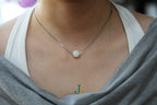 GAIA Pure 10 · Suet White — nephrite jade bead necklace, worn