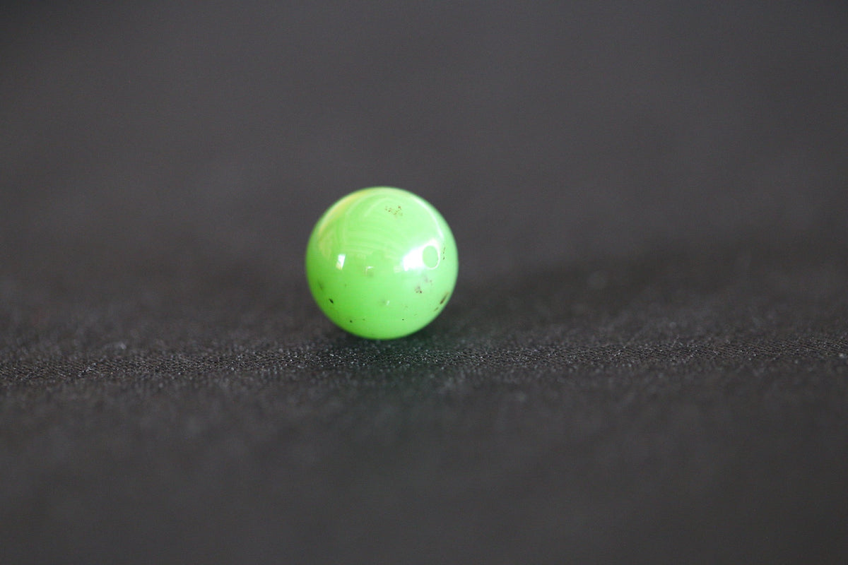 GAIA Pure 12 · Willow Green 2 — nephrite jade bead necklace, front