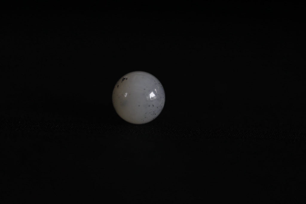 GAIA Pure 12 · Ink Wash — nephrite jade bead necklace, close view
